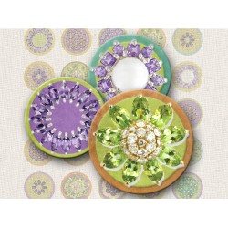Jewelry Digital Round Images 1 Inch 2.54 cm Collage Sheet Printable