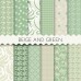 Beige and Green Scrapbook Papers 12x12 Printable Sheets 