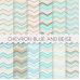 Chevron Sky Blue and Beige Scrapbook Papers 12x12 Printable Paper