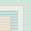 Chevron Sky Blue and Beige Scrapbook Papers 12x12 Printable Paper
