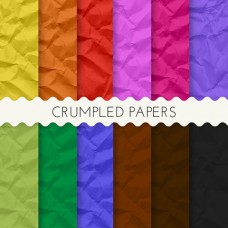 Crumbled Scrapbook Papers 12x12 Printable Sheets Rainbow 