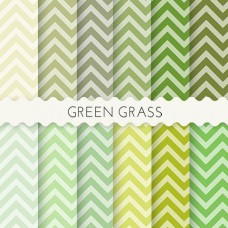 Green Grass Scrapbook Papers 12x12 Printable Sheets Chevron Zig-Zag