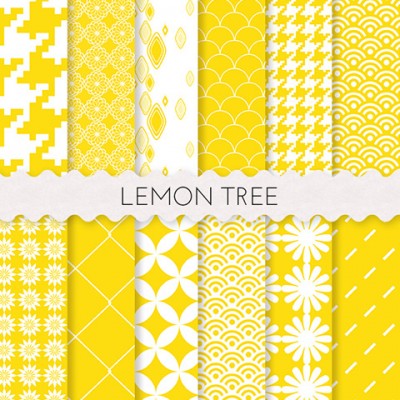 Lemon Tree Scrapbook Papers 12x12 Printable Paper