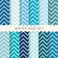 Water and Sky Blue Glitter Scrapbook Papers 12x12 Printable Paper