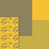Yellow and Gray Scrapbook Papers 12x12 Printable Paper