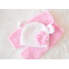Twin newborn bear baby sets, Hospital outfit, Take home crochet set