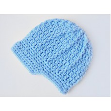Crochet baby boy caps, Newsboy blue baby boy hat, Newborn beanie visor
