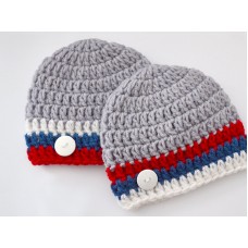 Twin baby boy hat, Hats, Hospital Hats, Newborn crochet twin beanies