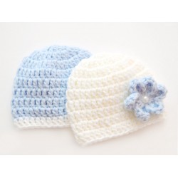 Twin baby crochet hats, Hospital outfit, Crochet twin hats, Hats twins