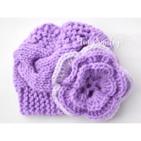 baby girl cable knit hat