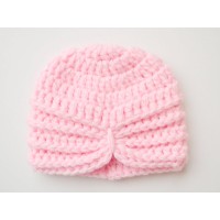Pink baby girl crochet turban, Hat turban baby, Tinysmiley
