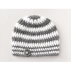 Crochet striped boy hat outfit, Newborn baby boy hat, Hats crochet baby boy