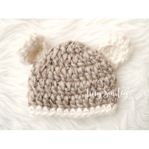 beige baby hat