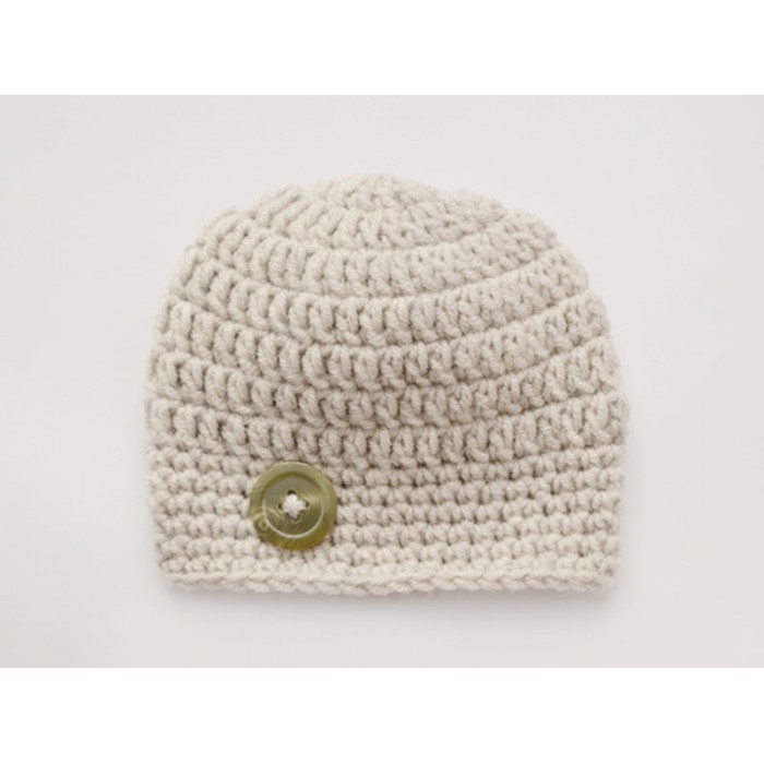 Wool newborn beige hat, Baby boy hat, Winter newborn hat