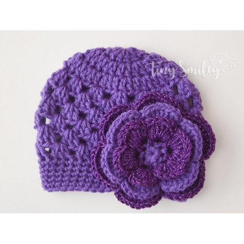 purple baby hat