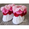 Crochet baby boots crocodile stitch, Colorful crochet baby  girl boots