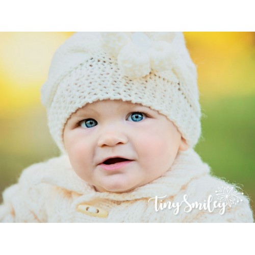 baby girl cream hat