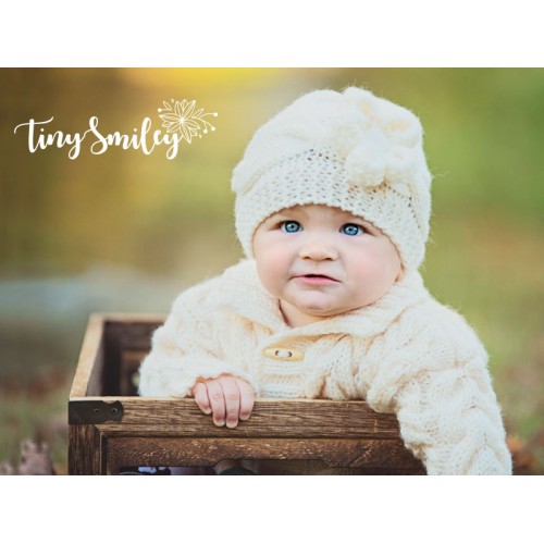 baby girl cream hat