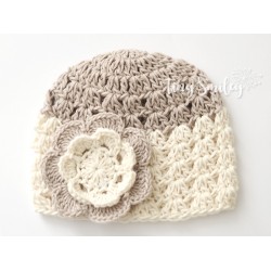 Baby Girl Cotton Hat with Flower – Lightweight & Adorable