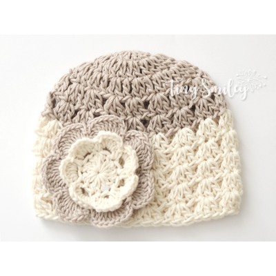 Cotton baby cap, Newborn cotton hat, Baby hats cotton, Crochet cotton hat