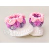 Crocodile stitch newborn baby boots, Crochet newborn boots