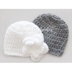 Twin baby girl hats, Hospital girl outfit, Crochet twin hats, Hats twins girls