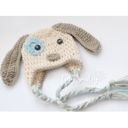 Puppy baby hat earflap