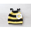 Crochet baby set Bumblebee, Newborn set hat and diaper cover, Baby clothes