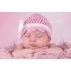 Newborn girl bow hat pink, Bow girl beanie, Newborn white bow hat