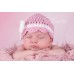 Newborn girl bow hat pink, Bow girl beanie, Newborn white bow hat