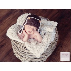 brown earflap hat