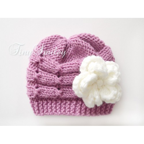 infant cable knit hat