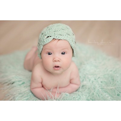Newborn Girl Hat Aqua Blue Baby Hat Baby Girl Outfit