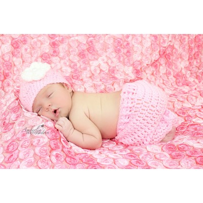 Pink girl set newborn crochet outfit, Crochet girl outfit, Tinysmiley